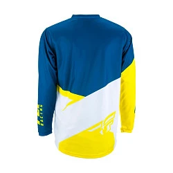 Fly Racing F-16 2019 джерси подростковая, желто-бело-синий