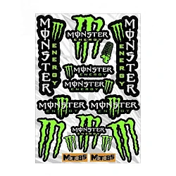 Набор наклеек А4 Monster Energy