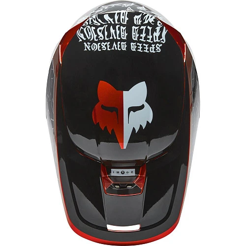 Fox Racing V1 Peril 2022 Flow Red шлем кроссовый