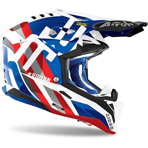 Airoh Aviator 3 Rainbow Blue/Red шлем внедорожный, сине-красный