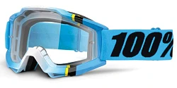 100% Accuri Blue Crystal/Clear Lens мотоочки, голубой