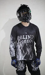 Blind Pigeon Smoke джерси, черно-серый