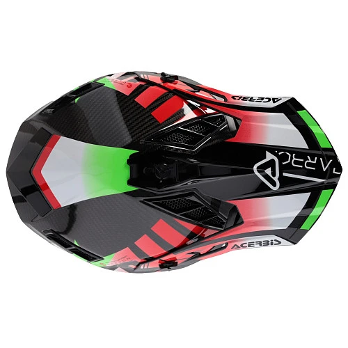Acerbis Steel Carbon 22-06 Green/Red шлем внедорожный, зелено-красный