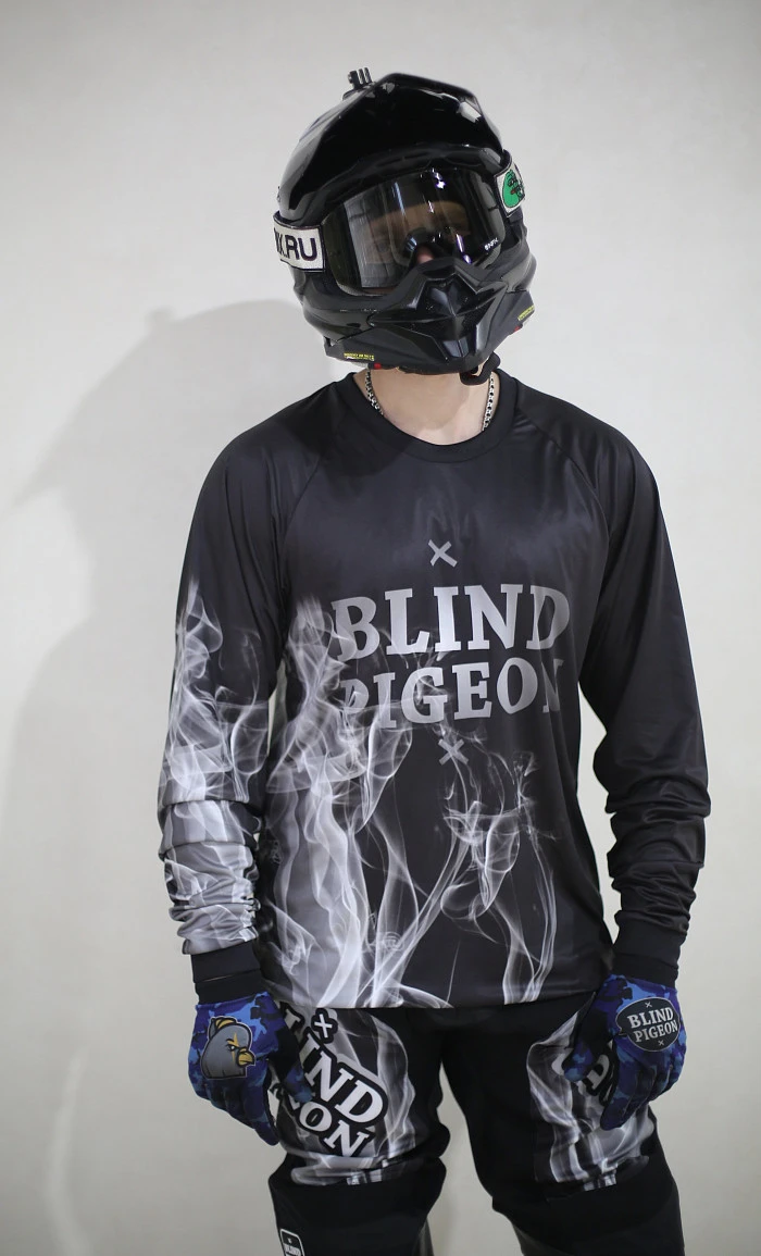 Blind Pigeon Smoke джерси, черно-серый