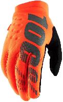 100% Brisker Fluo Orange/Black мотоперчатки, оранжево-черный