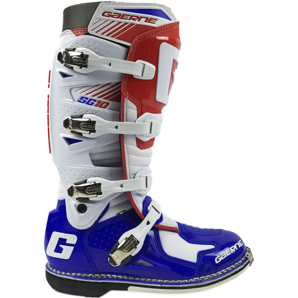 Gaerne SG10 мотоботы кроссовые, бело-сине-красный Gaerne SG10 мотоботы кроссовые, бело-сине-красный