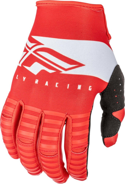 Fly Racing Kinetic Shield мотоперчатки, красно-белый Fly Racing Kinetic Shield мотоперчатки, красно-белый