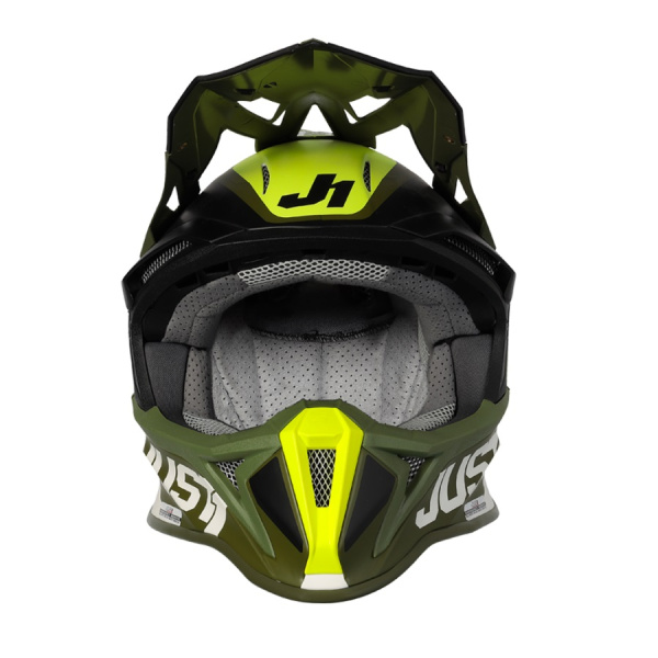 Just1 J18 Pulsar шлем кроссовый, хаки-черно-белый Just1 J18 Pulsar шлем кроссовый, хаки-черно-белый